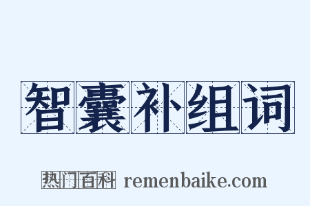 智囊补组词是什么意思的图片